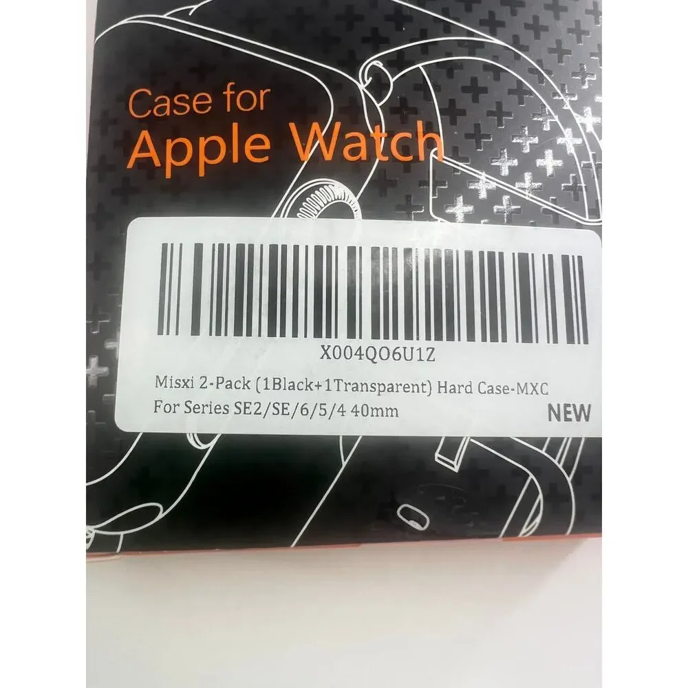 Misxi Apple Case for Watch one clear one Black New